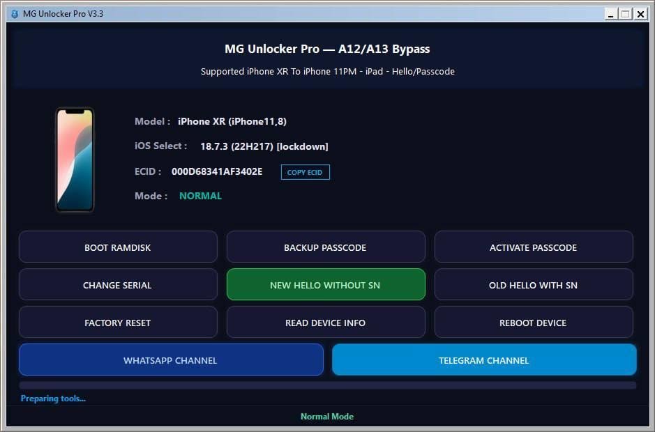 MG Bypass - A12-A13 Hello Bypass XR TO 11 Pm Support)✅️  No Refund