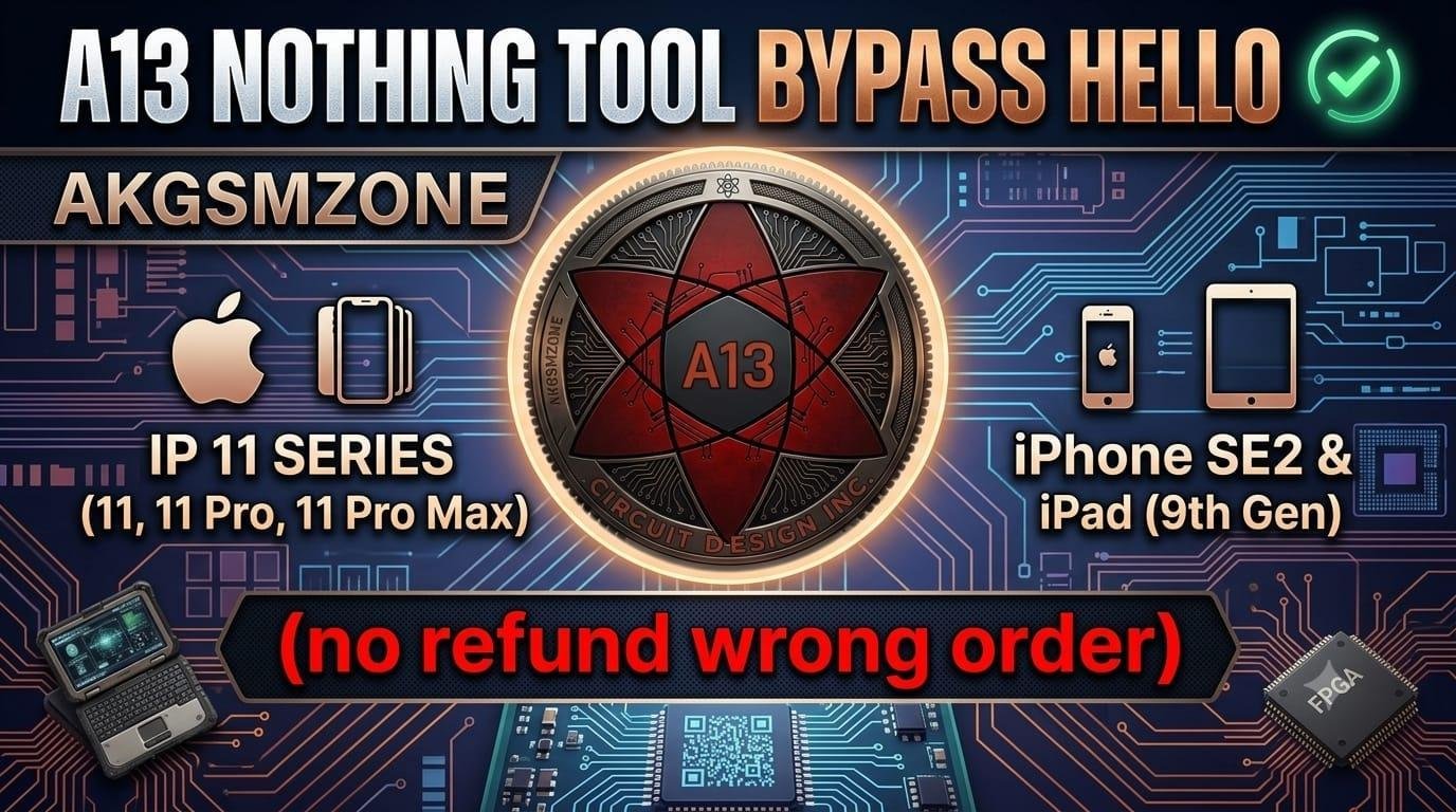 Nothing Tool Bypass Hello A13 CPU 11 11 Pro 11 Pro Max SE2 9th All ios Till ios 26.6 ]✅️ No Refund